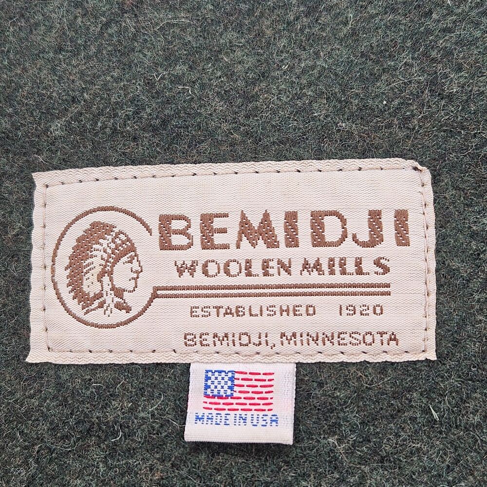 Bemidji Woolen Mills Hand Warmer W/Strap Clip Forest Green Wool Made in USA - Picture 3 of 9